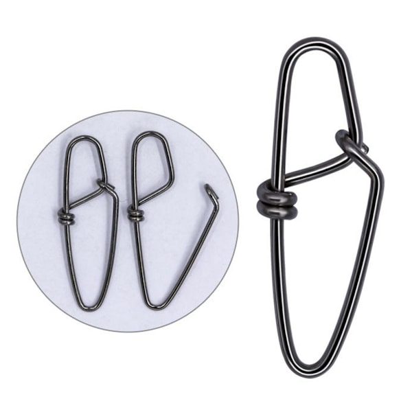 100 st Fishing Snap Connector med Pin Heavy Duty Ball 4 4 4