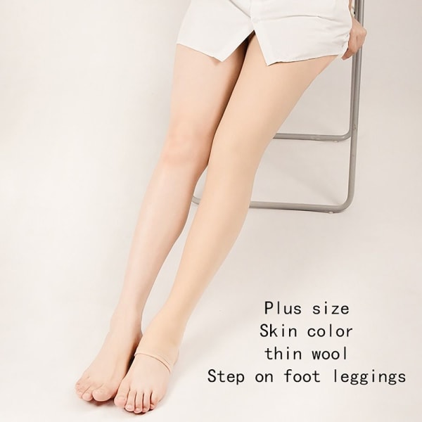 Sukkahousut Size Plus Step-on Feet Leggingsit NATURAL 80-130KGSTEP NATURAL 80-130KGSTEP ON FOOT-STEP ON FOOT