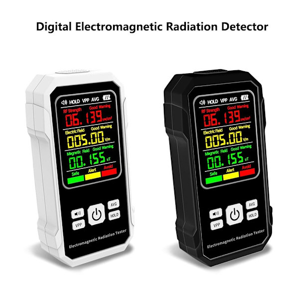Elektromagnetisk Strålingsmåler EMF Meter SORT Black
