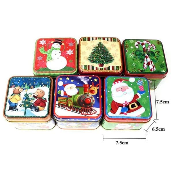4 STK Candy Tin Sæt Forseglet Krukke Pakkeæsker Blikæsker Pattern Random
