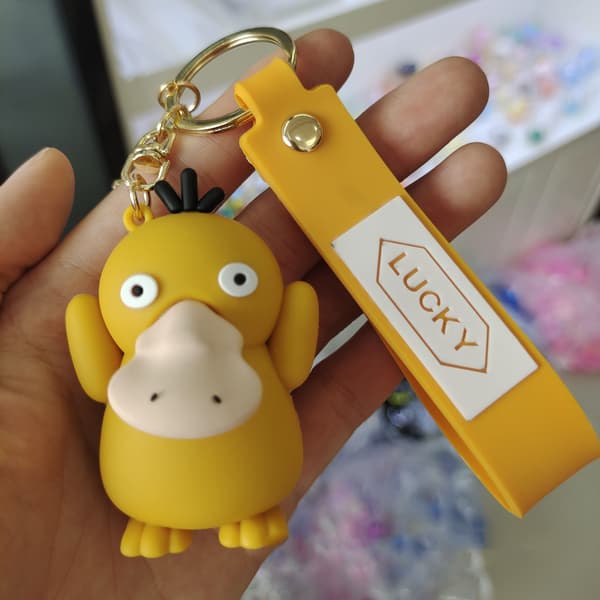 Anime Psyduck Nøglering i PVC til Taske