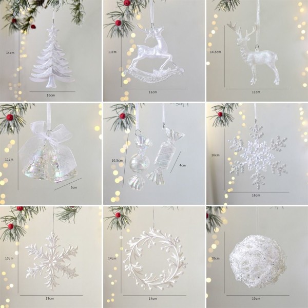 Juletre anheng Tre hengende SNOWFLAKE SNOWFLAKE Snowflake
