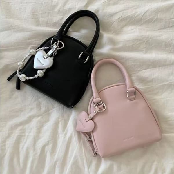 Mini Shell Crossbody Bag Underarm Bag SØLV silver