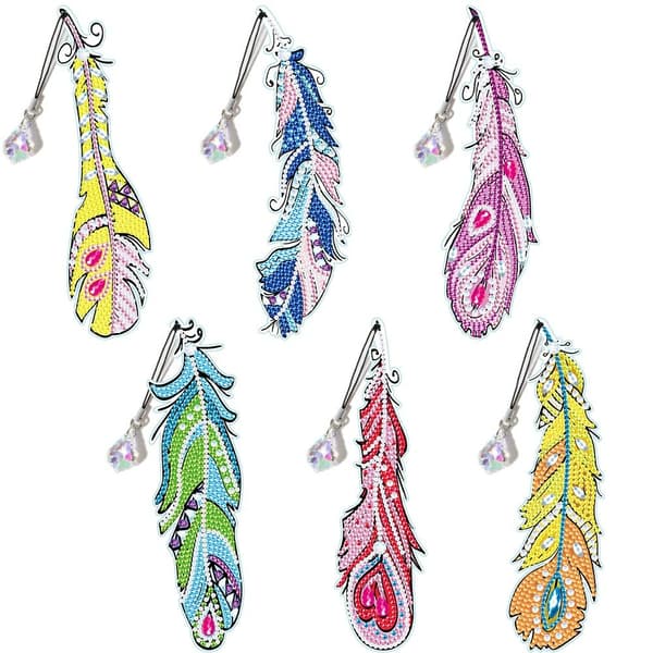 Feather Bookmark Diamantmaleri Bogmærke 02 02 02