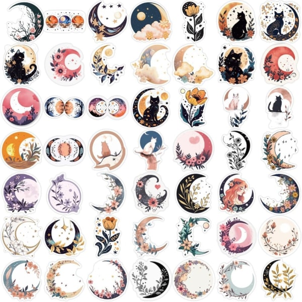 Stickers Cat Stickers Moon Stickers