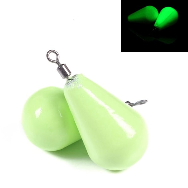 Lysande fiskeblysänkor Fiskeviktsänkare 18.8G-9ST 18.8g-9pcs
