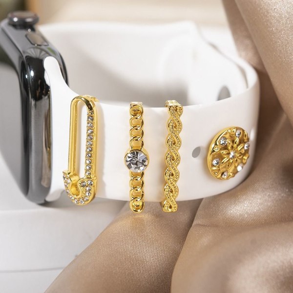 Watch Band Ornament Dekorativ Ring GULD AA Gold A-A