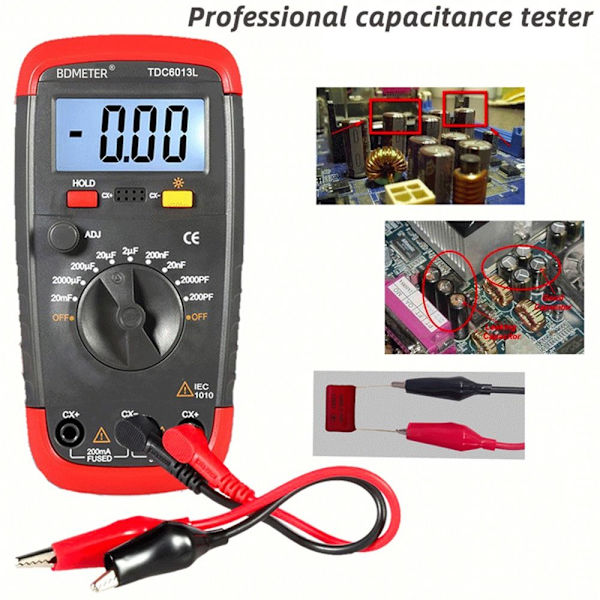 Digitaalinen kapasitanssimittari Capacitor Pro Tester Multimeter b368 |  Fyndiq