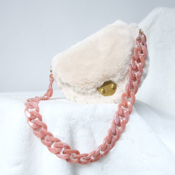 Akryl Resin Taskekæder Skuldertaskestropper 45CM BEIGE 45CM 45cm beige
