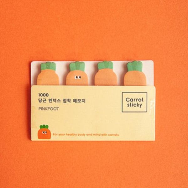 2stk Sticky Notes Gulerod Memo Note LILLE LILLE small