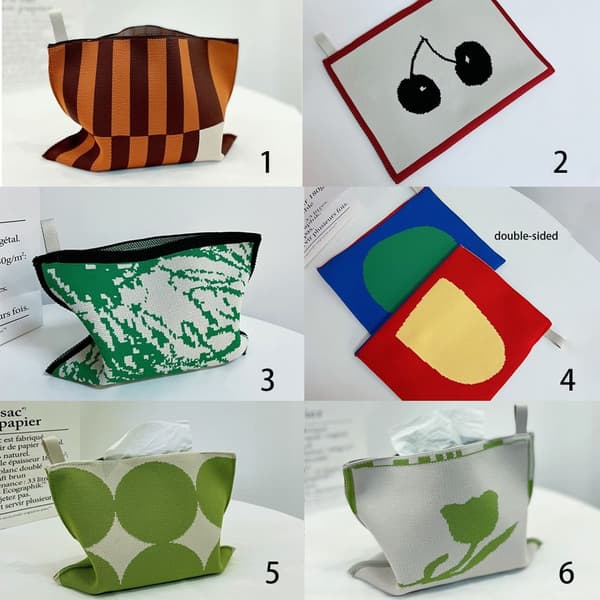 Stickad vävnadspåse Tissue Box 2 2 2