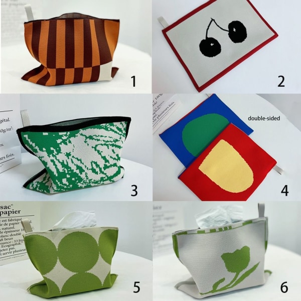 Strikket vevspose Tissue Box 3 3 3