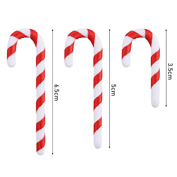 50 Styck Julgodis Cane Xmas Tree Decor 5CM 5CM 5cm