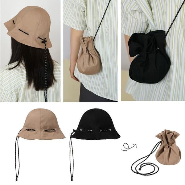 Fisherman Hat Outdoor Hat SORT HVIT black white
