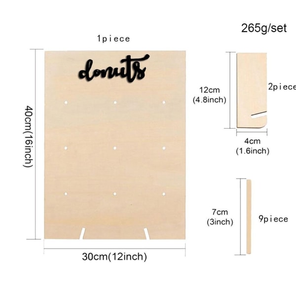 Donut Veggstativ Smultringsstativ 8 8 8