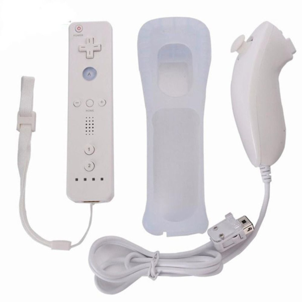 Til Nintendo Wii/Wii U Joystick Wireless Remote Gamepad HVID white