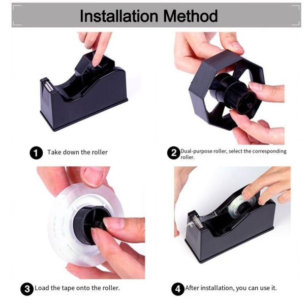 Tapedispenser Tapeholder SORT Black