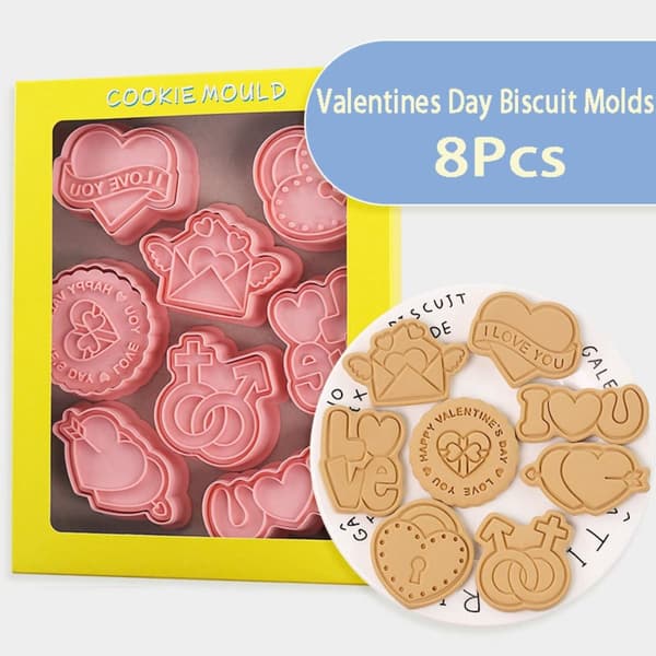 8 kpl / set Molds Ystävänpäivä molds