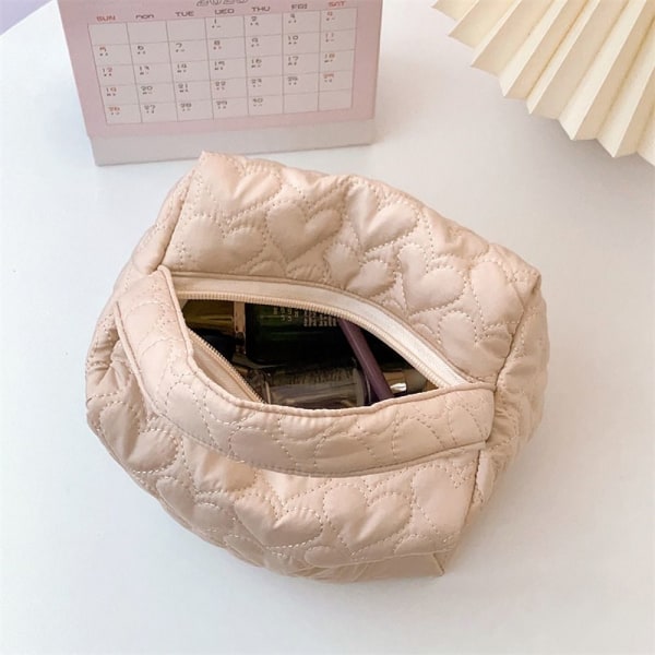 Quiltet Love Pillow Bag Mini Håndtaske KHAKI KHAKI