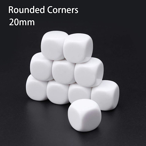 10 kpl / set DND Noppa monitahoinen noppa PYÖREÄ KULMA-20MM PYÖRISTÄ round corner-20mm