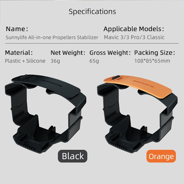 Propelholder Propeller Stabilisator SORT Black