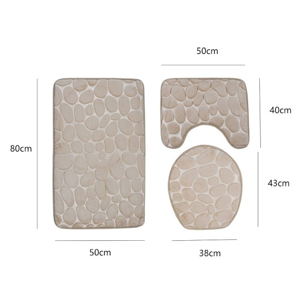 3st/ set Badmatta Set Badrumsmattor KAFFE Coffee