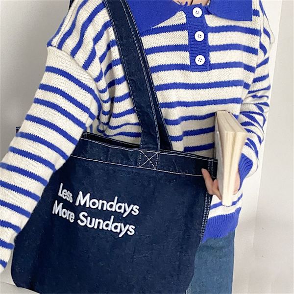 Tygpåsar Outing Handväskor MÖRKBLÅ dark blue