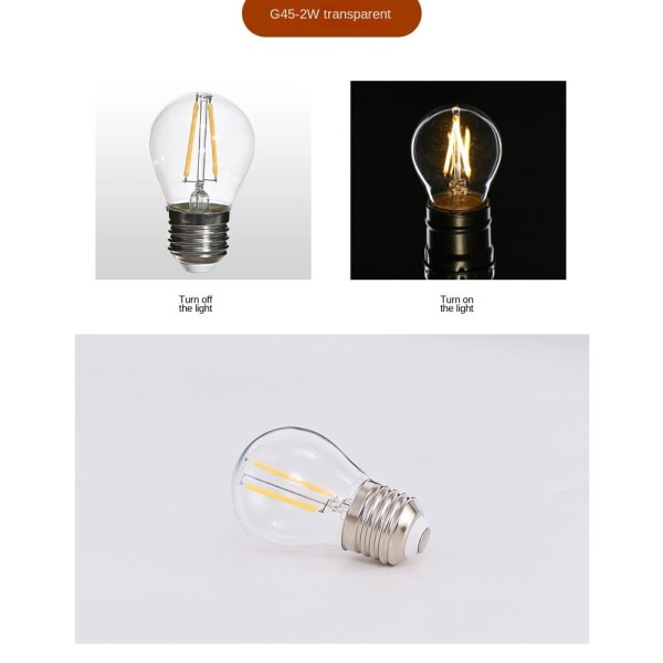 Vintage Retro Bulb Filament 2700K-2W 2700K-2W 2700K-2W