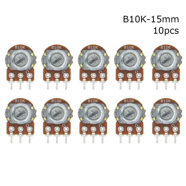 10 stk lineært potensiometer WH148N WH148 10 STK B10K-15MM 10 STK 10pcs B10K-15mm