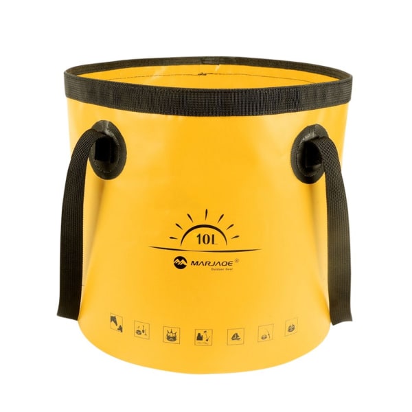 10L hopfällbar vattenbehållare för vattenhink yellow