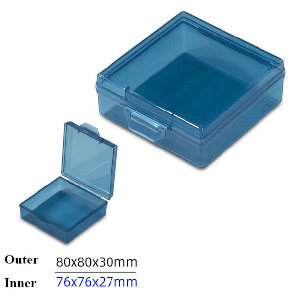 Förvaringslåda Smycken Pärlor Behållare BLÅ 65X65X25MM Blue 65x65x25mm