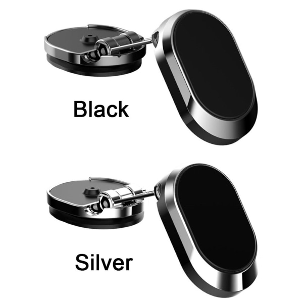 Magnetisk biltelefonholderstativ Foldbar sølv
