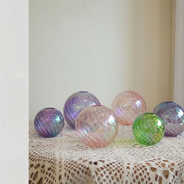 Invändig glasvas Iriserande kulvasar ROSA L L pink L-L