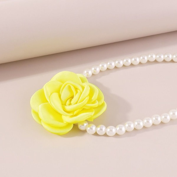 Smykker Halskæde Rose Choker HVID white