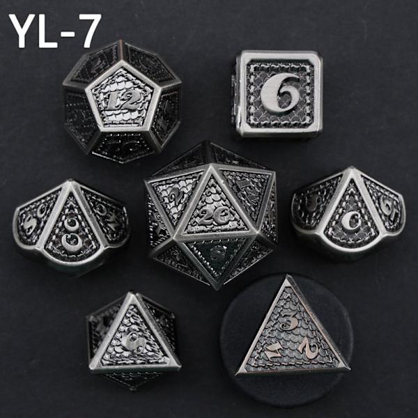 7kpl/ set DND Metallioppa Polyhedral Noppa YL-7 YL-7 YL-7