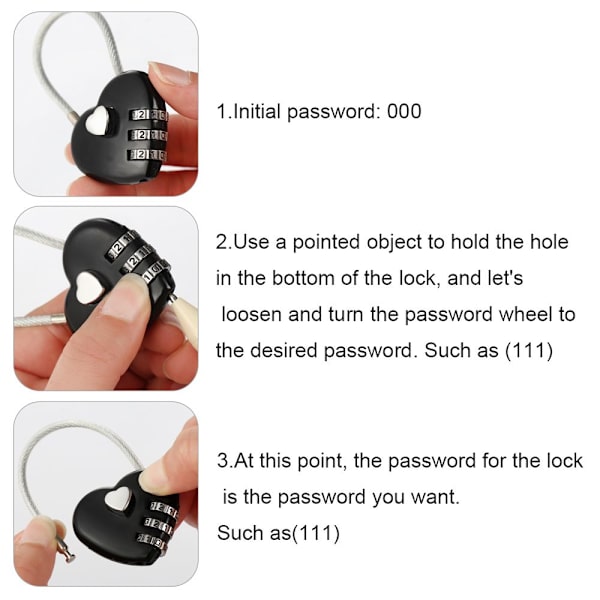 1 st Hjärtformat hänglås STYLE2 style2