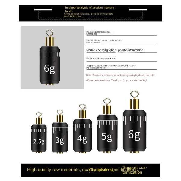 Vekter Blysynker Fiskebly fall 10PCS5G 5G 10pcs5g