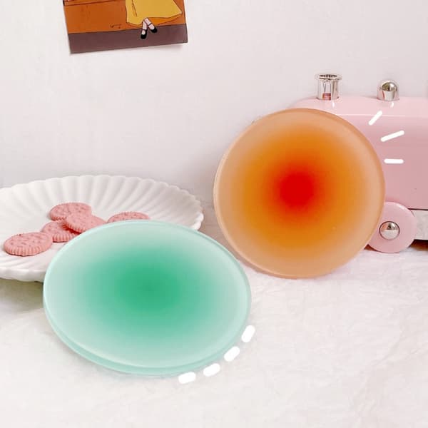 Gradient Akryl Coasters Rund Cup Pad ORANGE orange