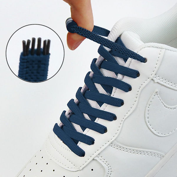 No Tie Snørebånd Metal Lock Snørebånd LYSEBLÅ light blue