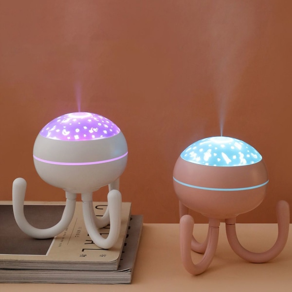 Octopus Air Humidifier Cool Mist Maker 200ml rosa
