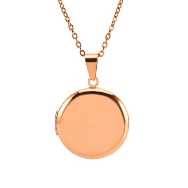 2st Halsband Fotomedaljon ROSEGULD Rose Gold