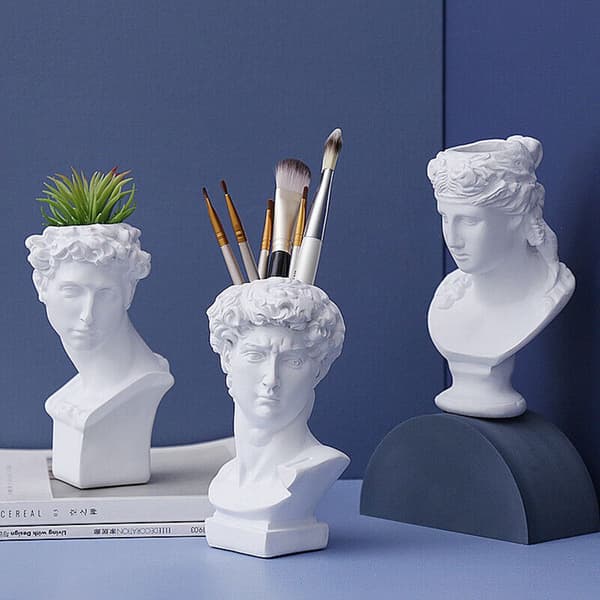 David Head Bust Resin Staty Skulptur Dekor