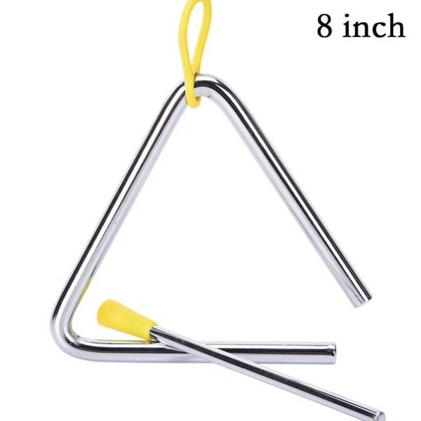 Metal Musical Triangle Steel Percussion Educational Instrument 8inch（185g）