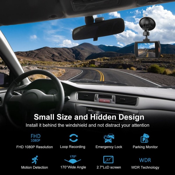 Car Dash Cam Auton DVR-tallennin kamera videokamera 8dde | Fyndiq