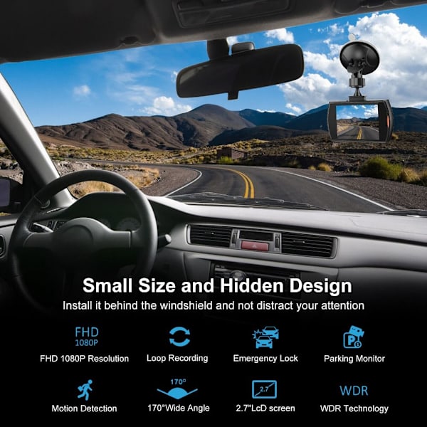 Car Dash Cam Auton DVR-tallennin kamera videokamera