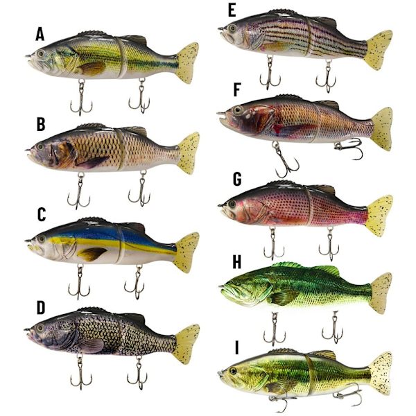 2 Seksjon Minnow Baits Fiskekroker E E E