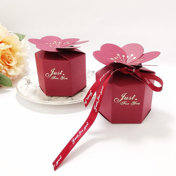 10 kpl Wedding Favor Box Suklaa karkkirasiat VIININ PUNAINEN Wine Red