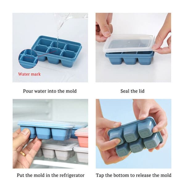 2 kpl Ice Cube Tray Ice Cube Mold VAALEENPINKI Pink
