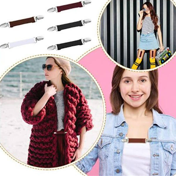 Passande Klänning Cinch Clips Cardigan Clip VIT white