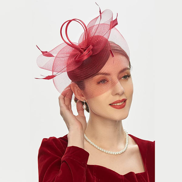 Pillbox-hatut mesh PUNAINEN red